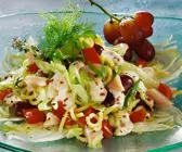 Fruchtiger Nudel-Hähnchensalat