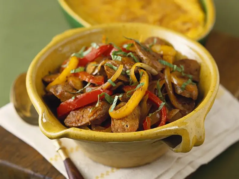 Paprikagemüse mit Wurst