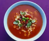 Tomatencremesuppe mit Nudeln