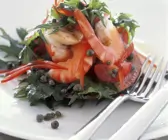 Salat mit Garnelen