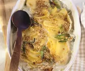 Kartoffel-Lauchgratin