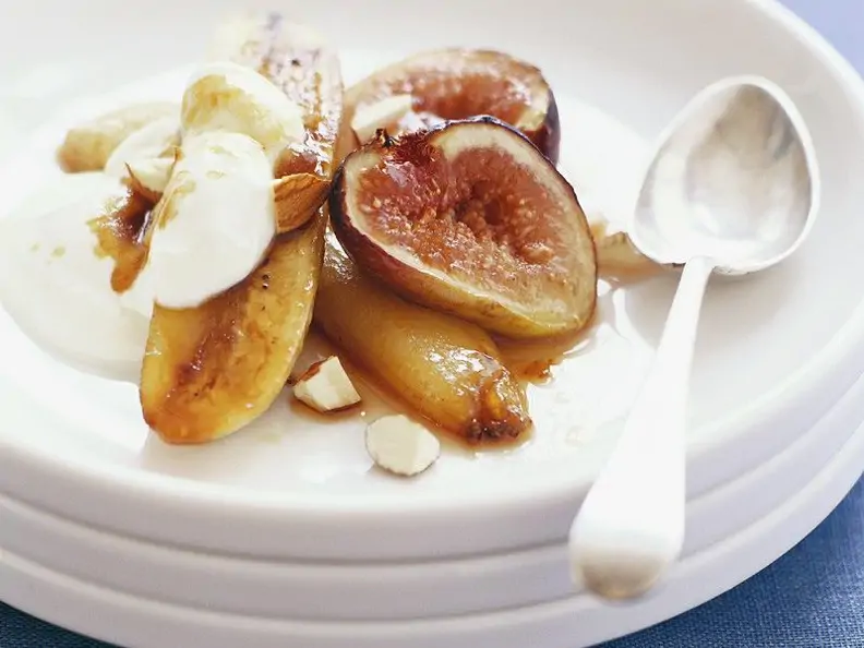 Honig-Bananen mit Feigen
