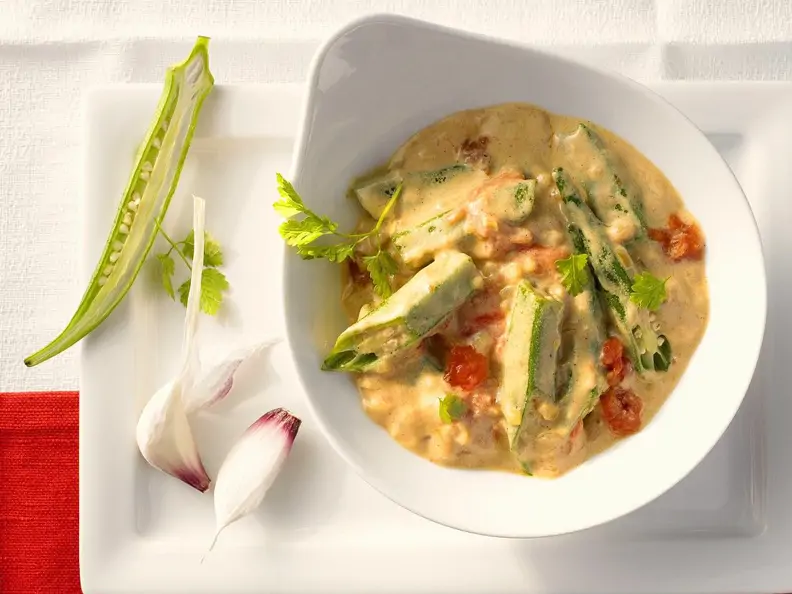 Okra-Curry vegan
