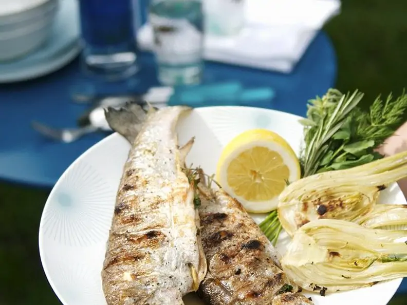 Forellen mit Fenchel vom Grill