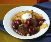 Hirschrücken mit Kirschsauce