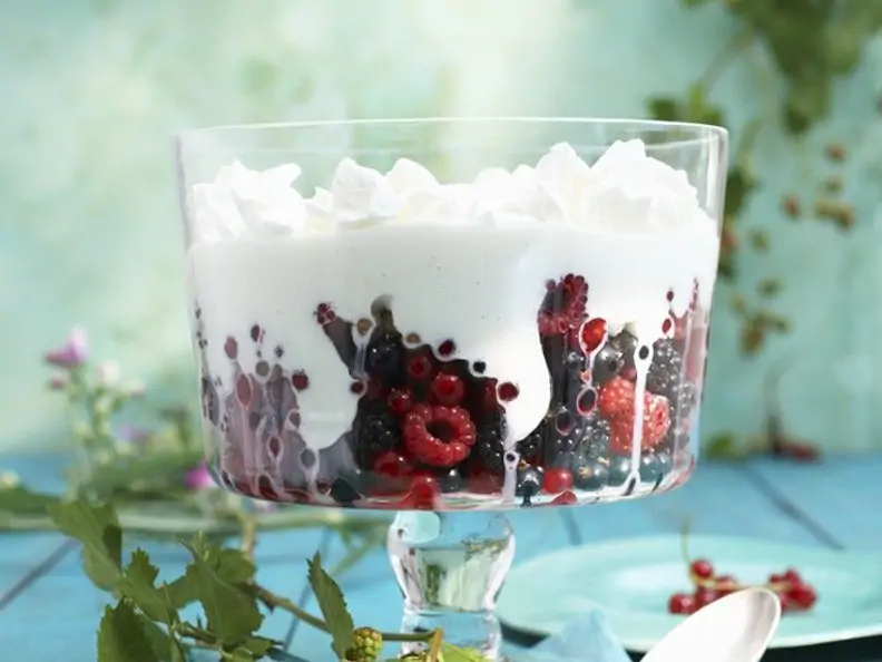 Beeren mit Joghurtcreme