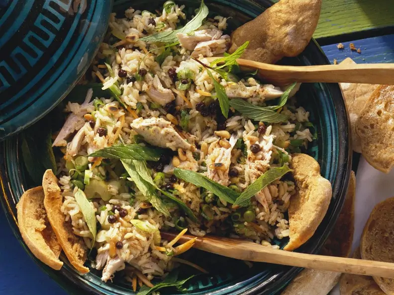 Reissalat mit Hähnchen