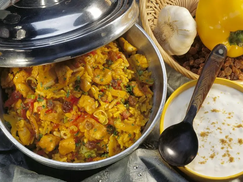 Pilawreis mit Hähnchenbrust
