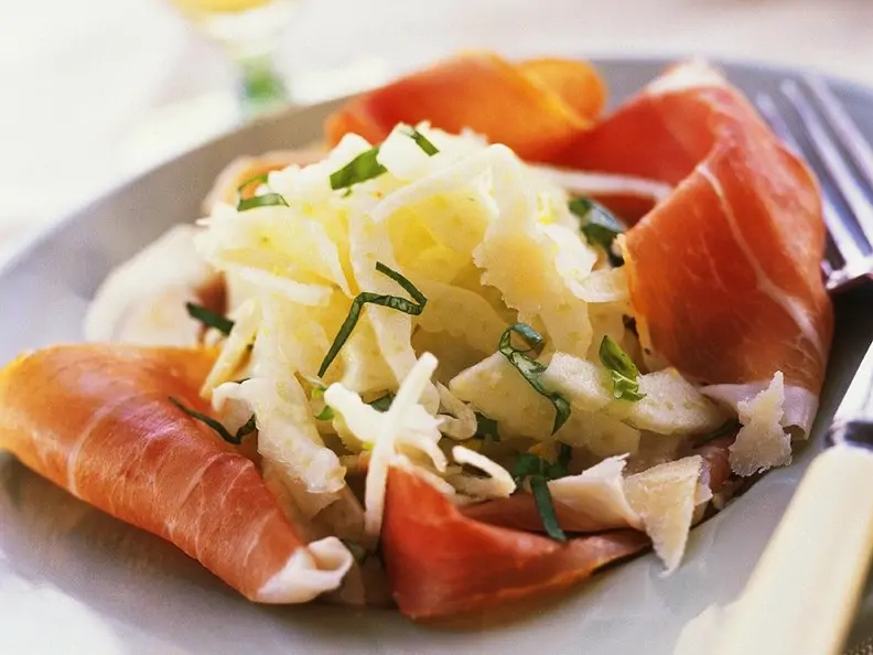 Marinierter Fenchel mit Schinken
