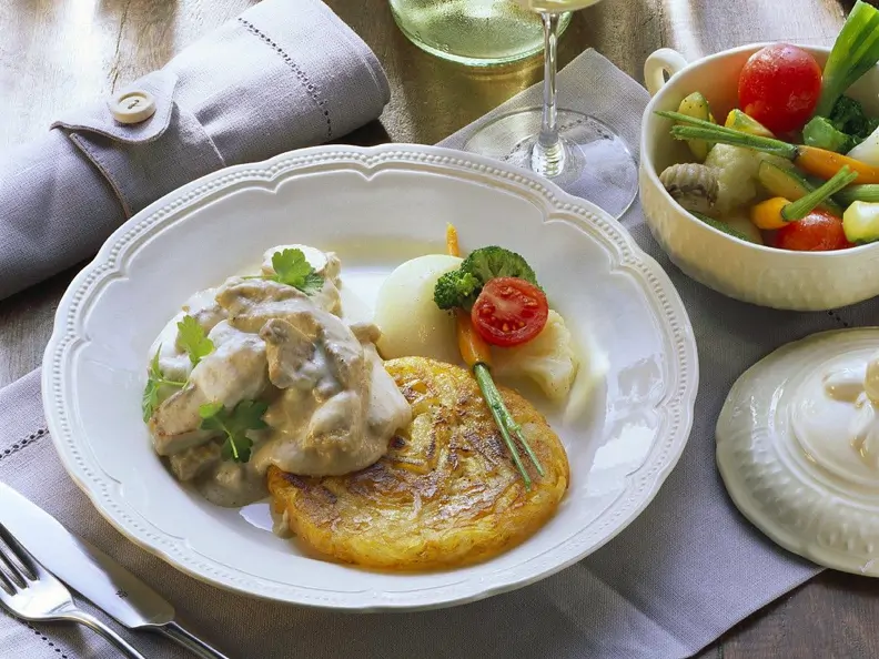 Geschnetzeltes mit Rösti