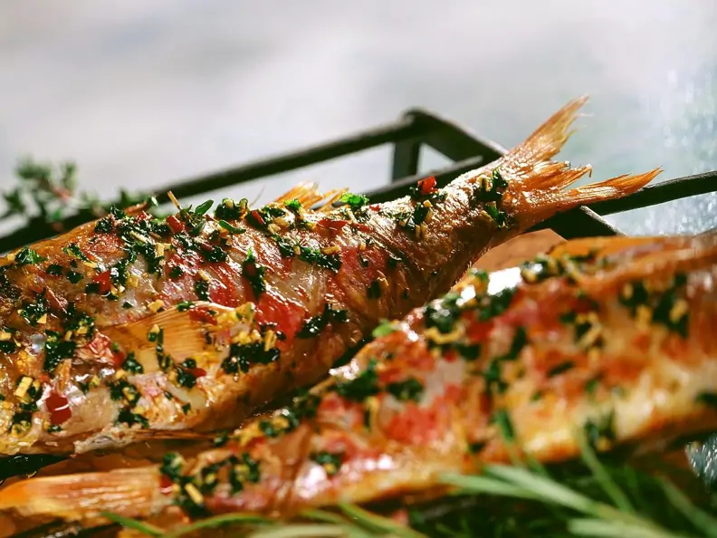 Gegrillte Rotbarben