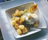 Sesam-Apfelwürfel