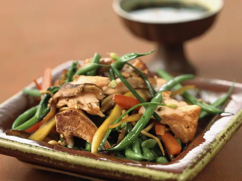 Bohnensalat mit Lachs