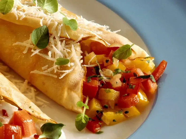 Crepes mit Peperonata