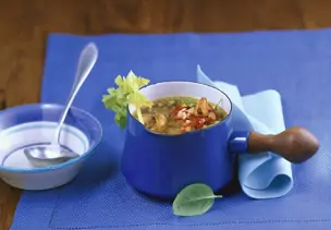 Miesmuschel-Gemüsesuppe