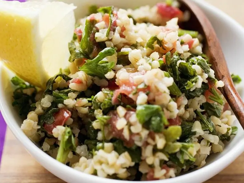 Graupensalat mit Petersilie