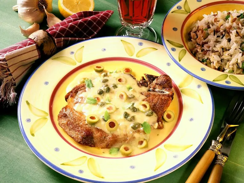 Kotelett mit Senfsauce