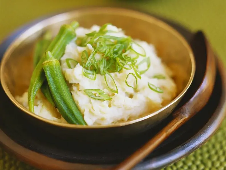 Kartoffelpüree mit Okra