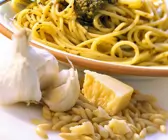 Spaghetti mit Basilikumpesto