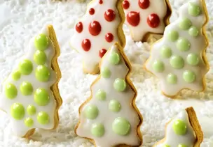 Plätzchen mit Zuckerguss