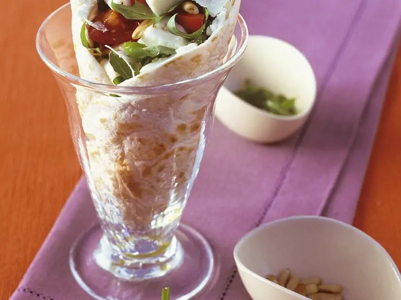 Wrap mit Salatfüllung