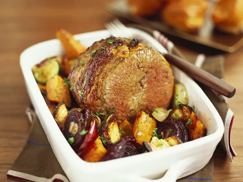 Rinderbraten mit Ofengemüse