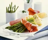 Spargel mit Schinken und Joghurtsauce