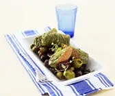 Weinblatt mit Hackfleischfüllung