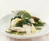 Fischfilet mit Spinat