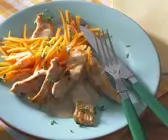 Putengeschnetzeltes mit Möhren