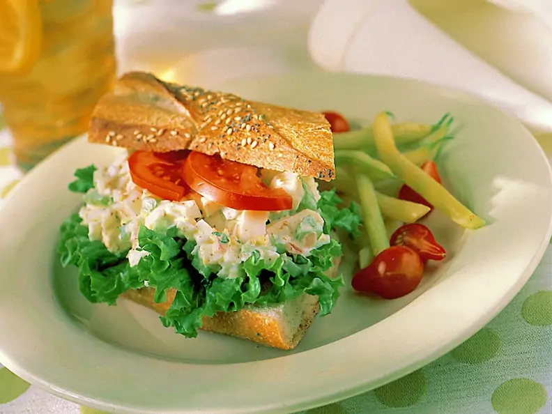 Baguette mit Eiersalat