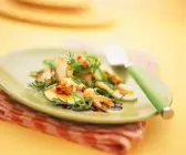 Eiersalat mit Garnelen