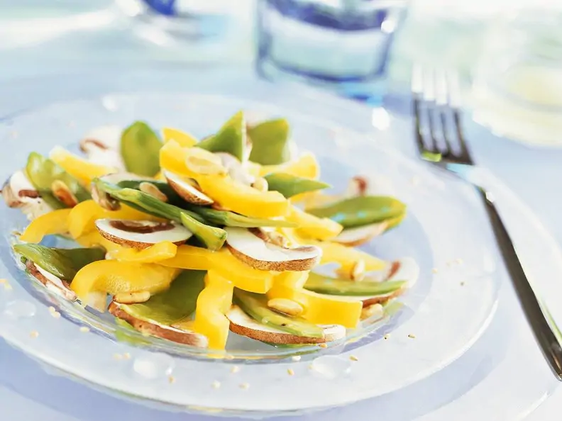 Paprika-Pilzsalat