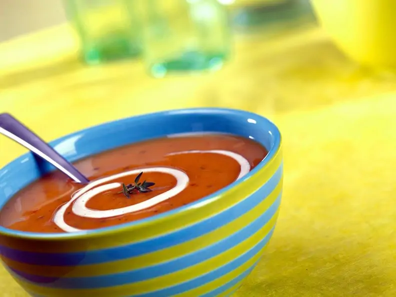 Kürbis-Tomatensuppe