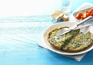 Salat-Omelette