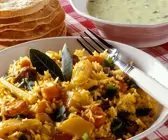 Lammragout mit Reis