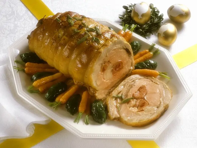 Kalbsnierenbraten mit Gemüse