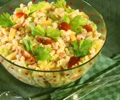 Nudelsalat mit Schinken und Ananas