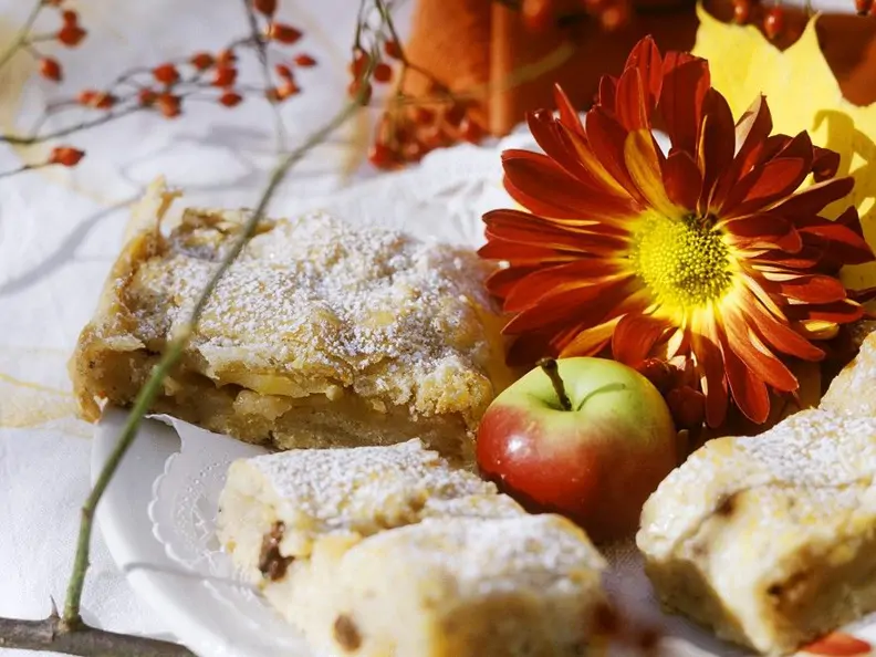 Rosinen-Apfelkuchen vom Blech