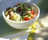 Bohnen-Tomatensalat