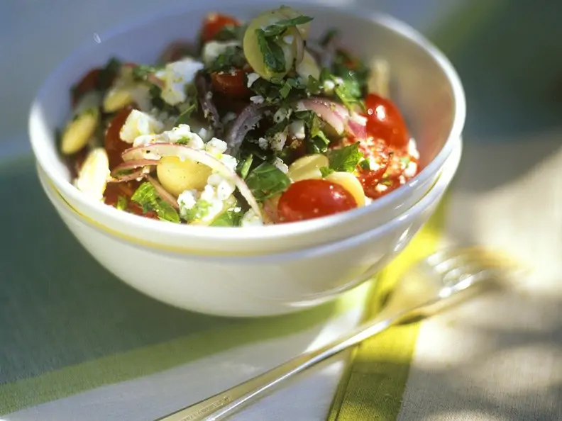 Bohnen-Tomatensalat