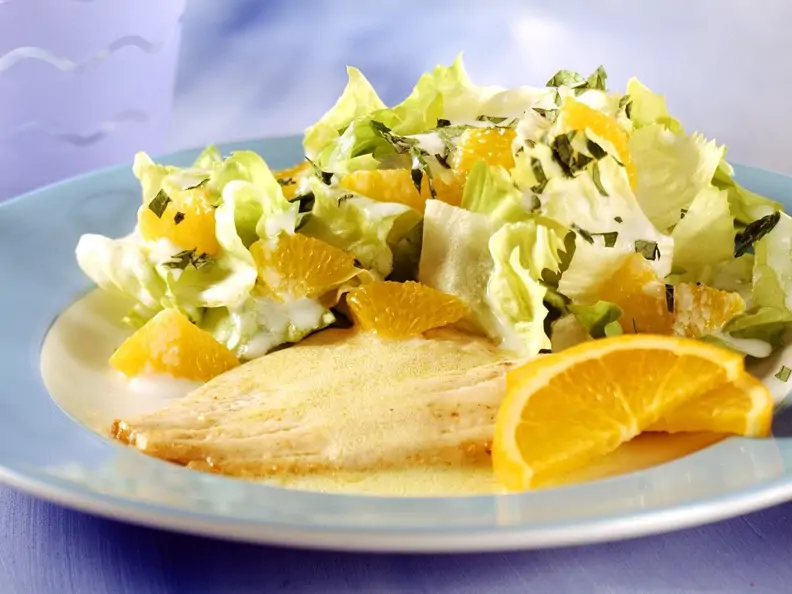 Scholle mit Orangensauce