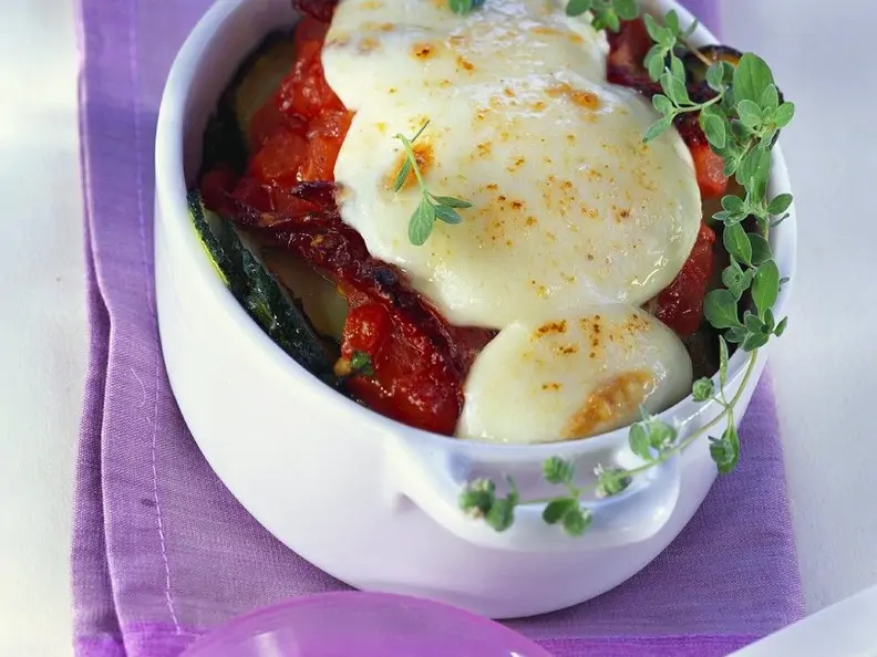 Zucchini-Tomaten-Gratin
