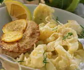Schweineschnitzel mit Blumenkohl-Kartoffelgemüse
