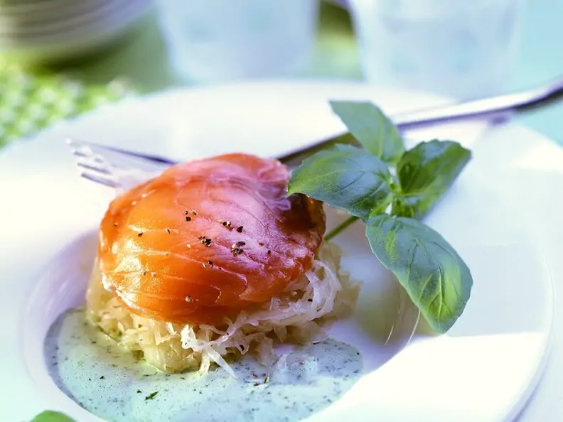 Sauerkraut mit Räucherlachs