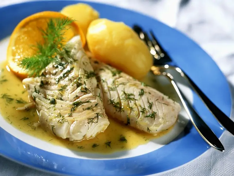 Gebackener Kabeljau mit Dill