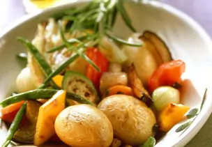 Vegane Kartoffel-Gemüse-Pfanne