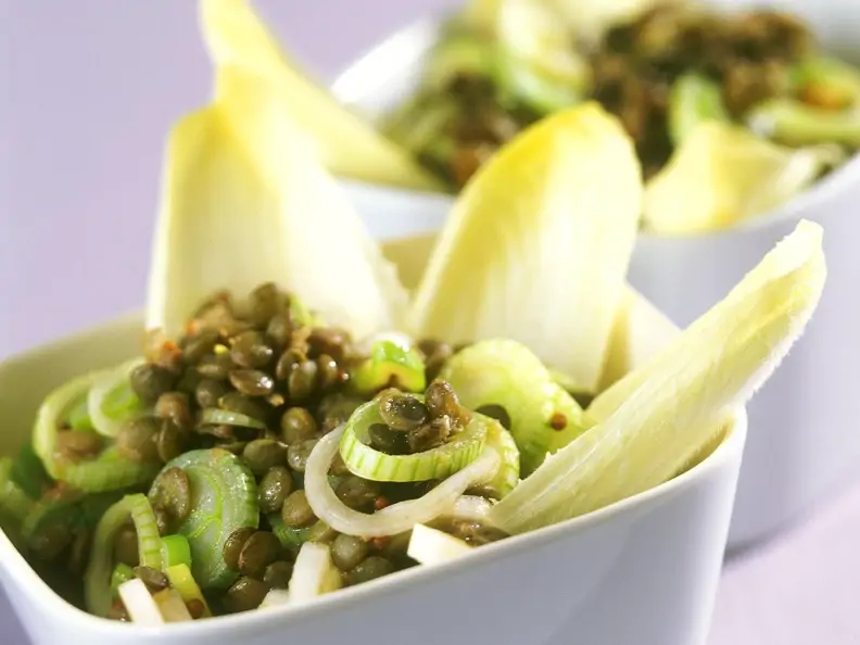 Linsen-Lauchzwiebel-Salat