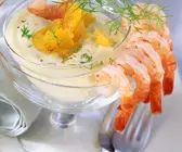 Shrimps mit Joghurtdip