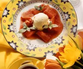 Rhabarberkompott mit Erdbeeren